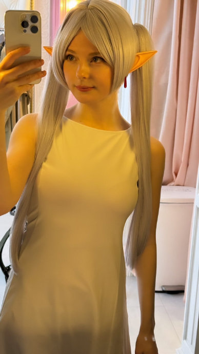 艾什莉脸模ella freya的芙莉莲cos|艾什莉|哆啦a梦|陈嘉桦_新浪新闻