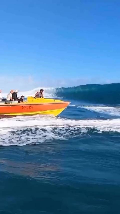 坐快艇很刺激抓好扶手