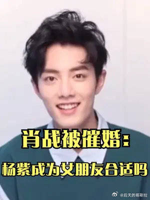 肖战被催婚杨紫成为女朋友合适吗