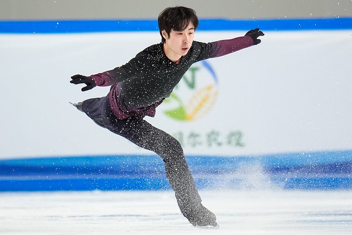 金博洋在比赛中。