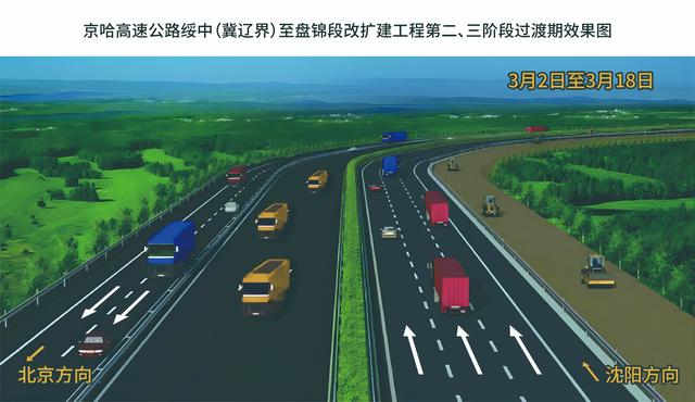 京哈高速公路绥中(冀辽界)至盘锦段改扩建工程拟于近期通过两次交通调