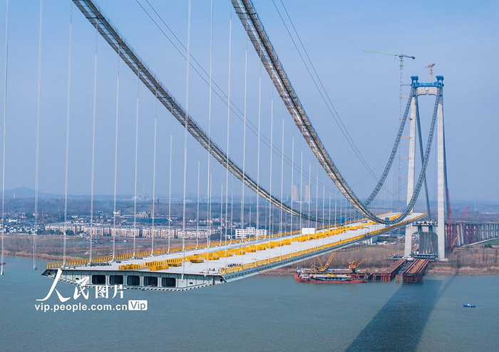 江苏南京:龙潭长江大桥建设正酣|江苏南京|龙潭|长江大桥_新浪新闻