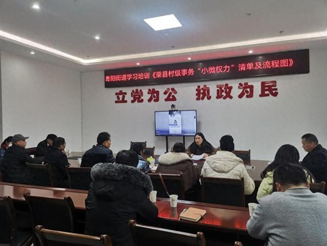 荣县青阳街道:"小清单"给村级微权力套上"紧箍咒"|青阳街道|小微|流程
