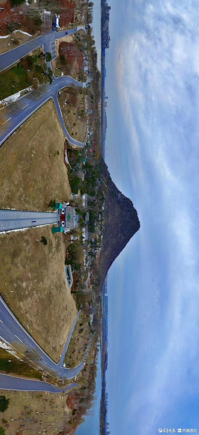 横屏观看初春的华山湖景区