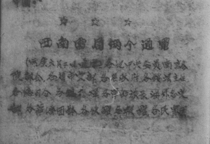 图6 《时论》第一期载《西南当局两个通电》“冬电”