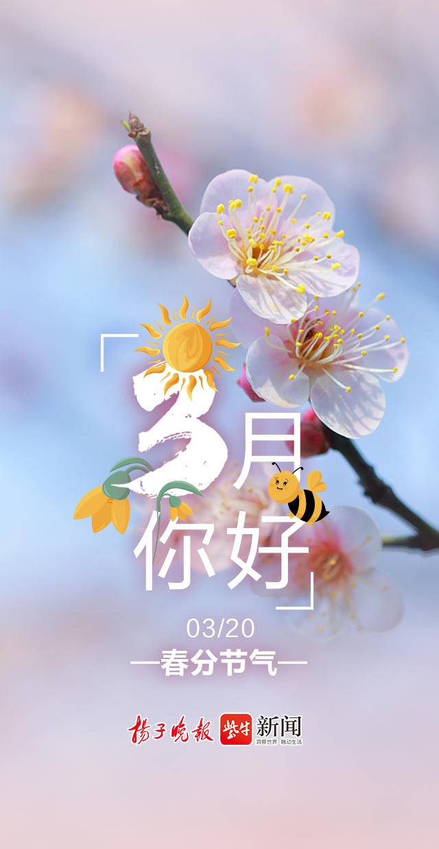 日历海报你好三月