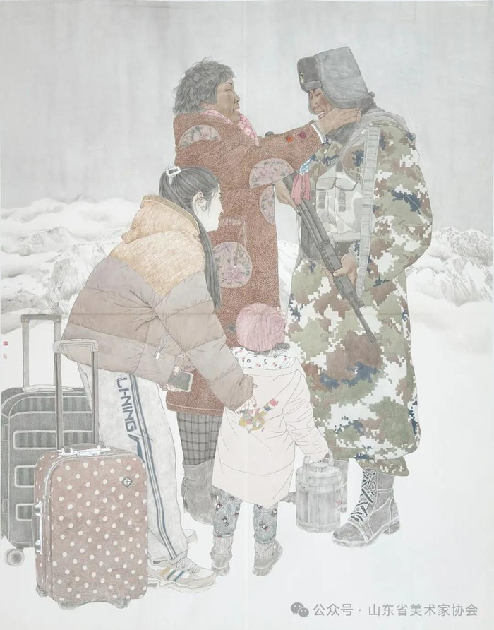 油画  北京(特邀)孔紫 《信天游》 中国画  北京(特邀)陈凤玉