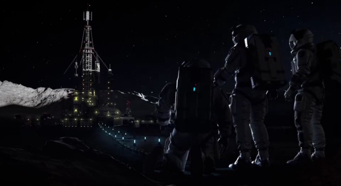 CG中的月球基地，可能暗示科技胜利