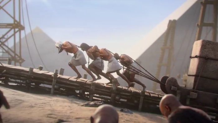 埃及的工人们建造金字塔