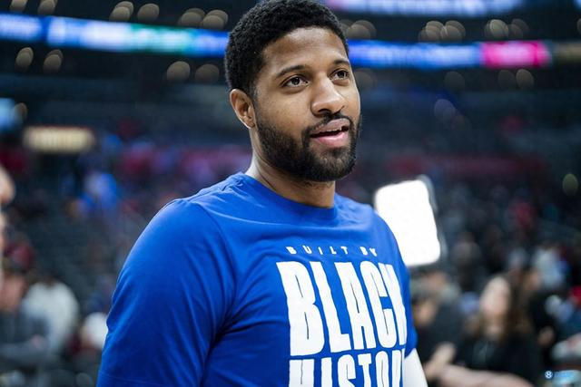 此役,乔治复出拿出了不错的状态.