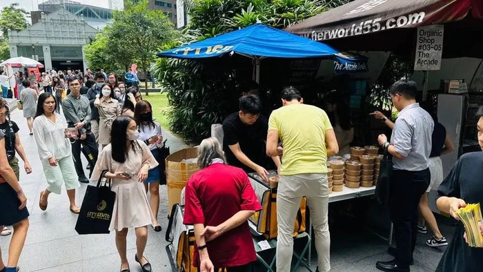 取餐点情况，图片来源：唐人街外卖提供