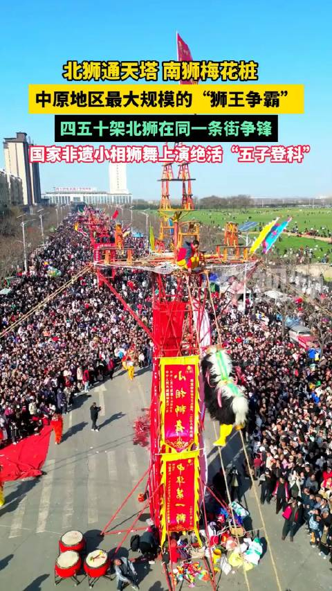 北狮通天塔南狮梅花桩所向披靡的我们南北狮王争霸