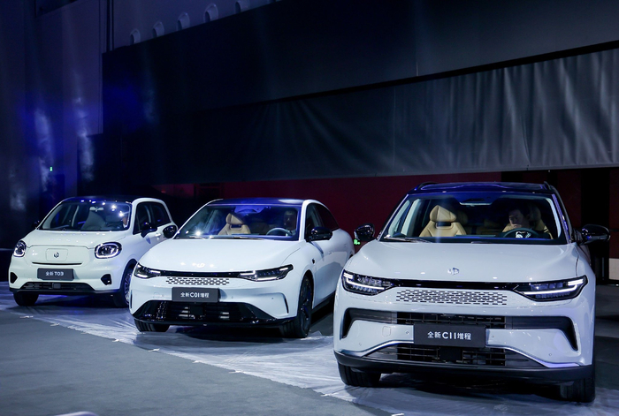零跑汽车三款车型。图片来源：零跑汽车