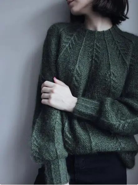 复古又时髦的羊腿袖毛衣就很适合你!|毛衣|复古_新浪新闻