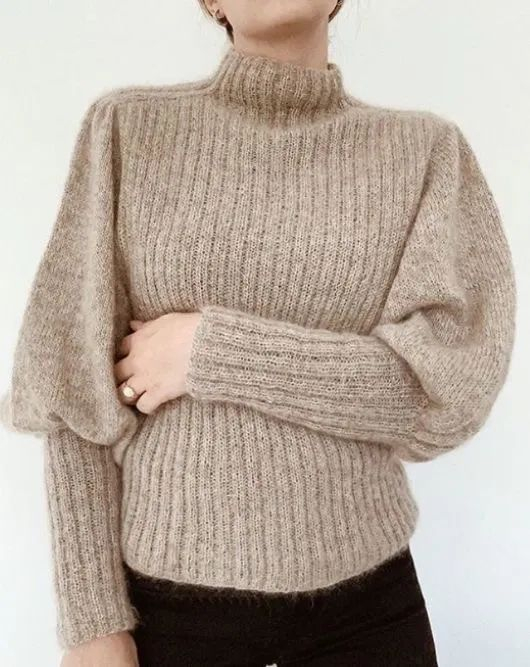 复古又时髦的羊腿袖毛衣就很适合你!|毛衣|复古_新浪新闻