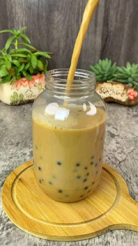 自己在家做珍珠奶茶给孩子喝干净卫生吃着更放心