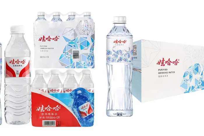 娃哈哈饮用水的不同包装（图源娃哈哈电商产品介绍页）