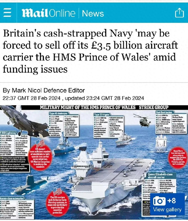 英国正在考虑封存或出售,威尔士亲王号航空母舰|英国|航母|亲王_新浪