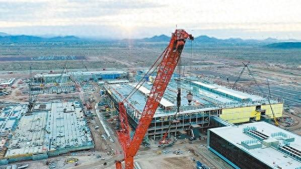 台积电兴建中的亚利桑那州厂房 资料图 图源：美媒