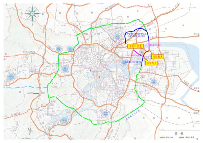 杭州绕城高速范围图图片