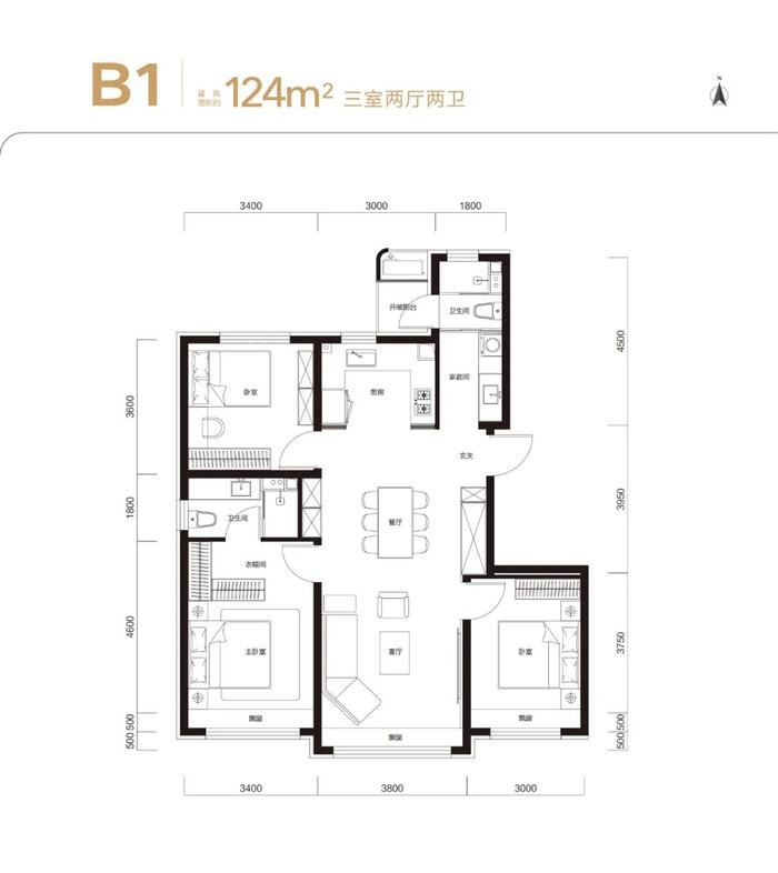 庑殿家苑A区户型图图片