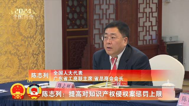 全国人大代表陈志列建议提高对知识产权侵权案惩罚上限