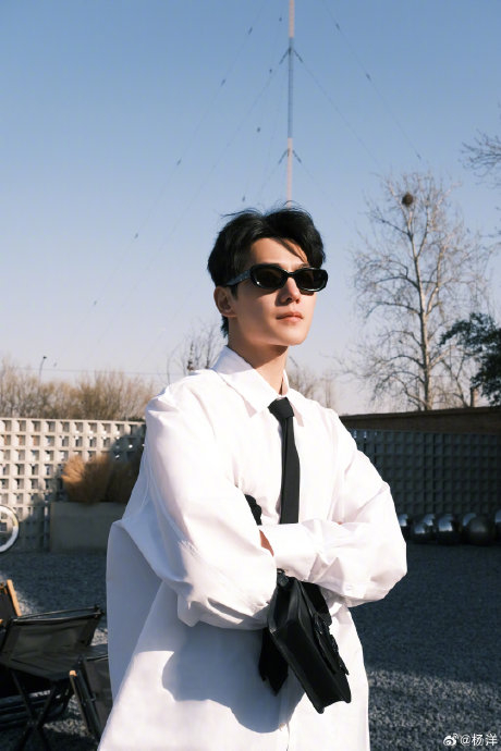 杨洋最新造型,杨洋戴着墨镜穿着白衬衫黑领带鲨回来了|杨洋_新浪新闻