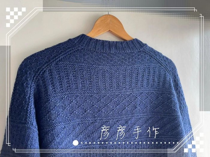 从上往下编织的网红风暴男士宽松毛衣(附图解)