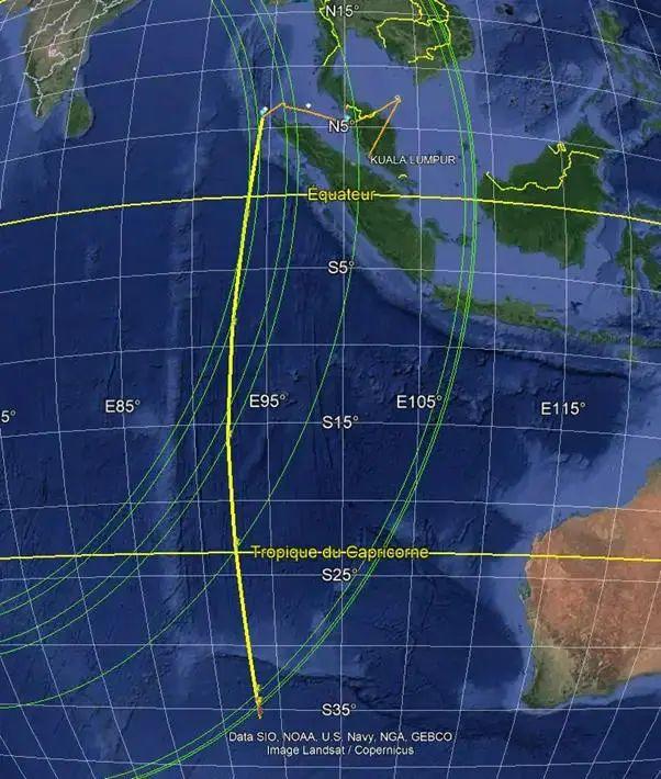 马航mh370飞行路线图图片