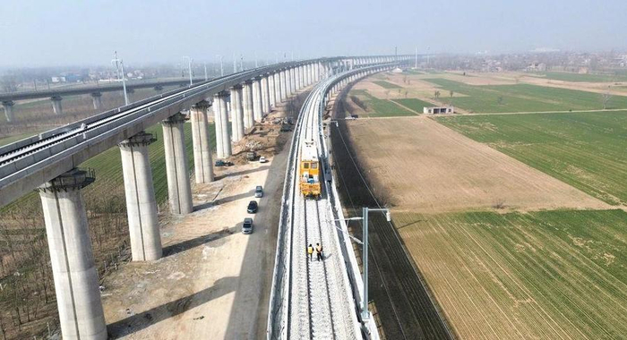 设计时速350公里日兰高铁庄寨至兰考南段开始动态验收