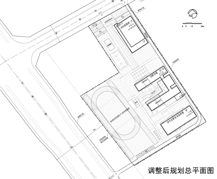 此前公布的余营小学规划总平面图
