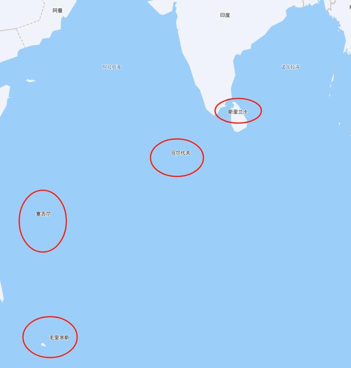 控制了这些岛国后印度就能完整控制印度洋的航线