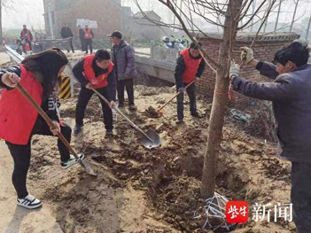 最是一年春好处,植树添绿正当时.