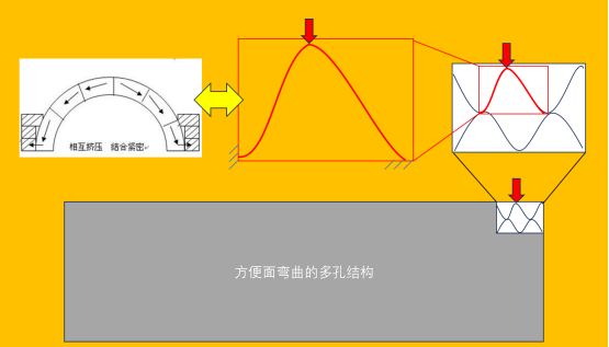 局部的拱形结构提升了抗压能力 图源：作者供图