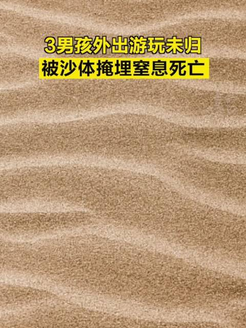 3男孩外出游玩未归被沙体掩埋窒息死亡