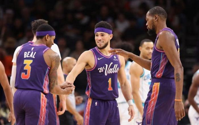 nba最强三巨头齐爆发,杜兰特天神下凡无人能挡|比尔|杜兰特|掘金队