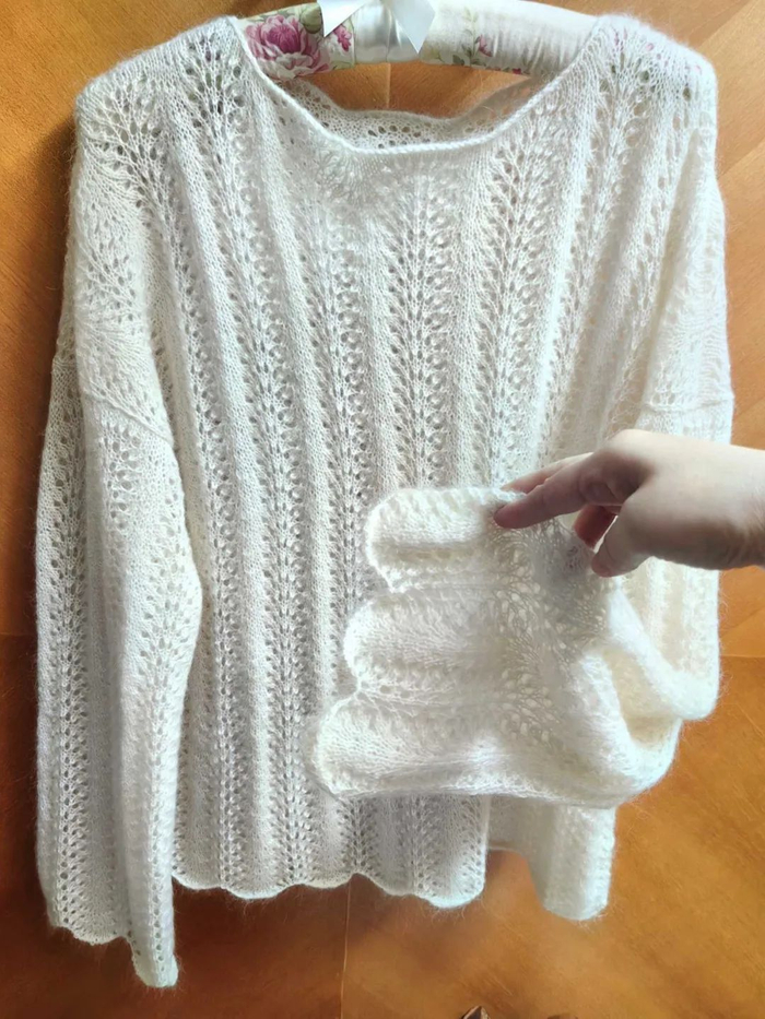 编织后片:长尾起针法起173针,不加不减织约59cm,开始引返斜肩2-9-5,2