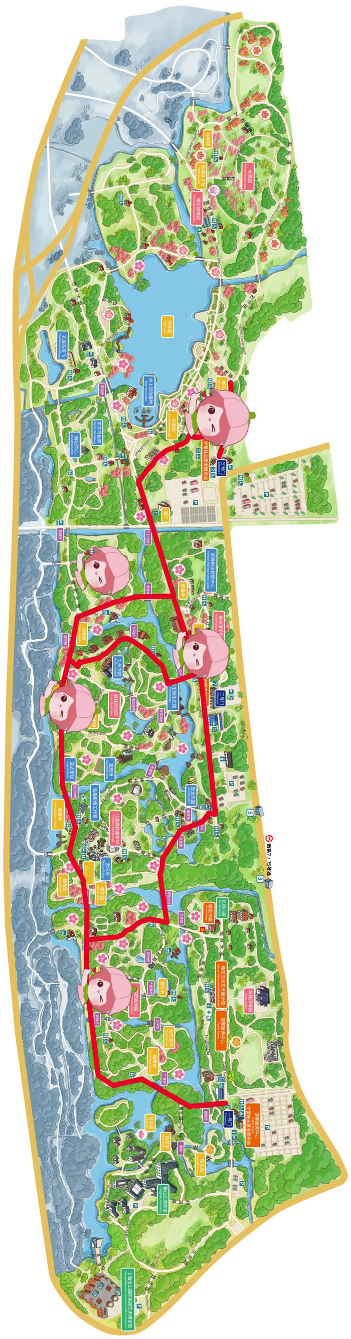 赏樱手绘地图来啦,约你来见→|顾村公园|樱花|樱花节_新浪新闻