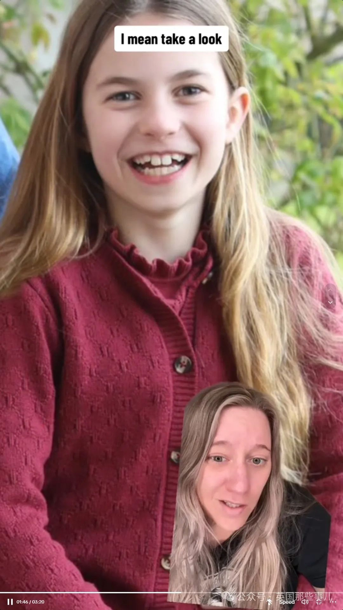 tt博主@allynaston)再来看夏洛特公主,慈善活动中穿了一件红色的上衣