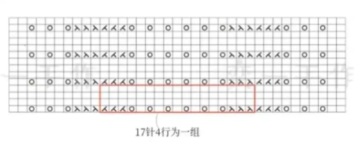 从下往上分片编织后片 长尾起针法起173针