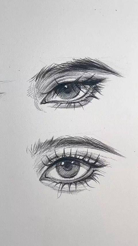 男生vs女生的眼睛绘画教程一起来学画画吧