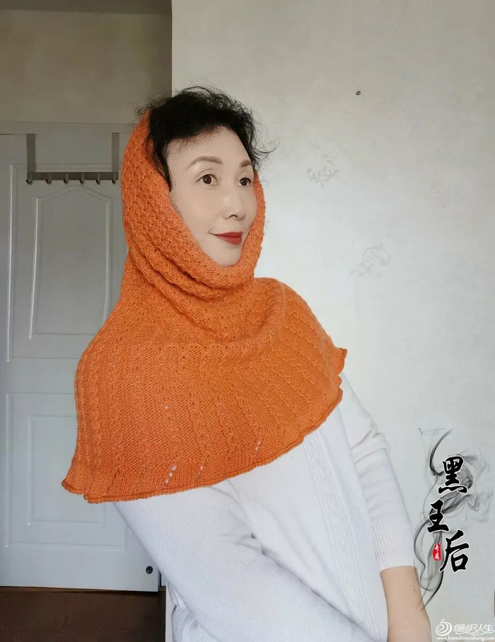 橘朵寓意财源滚滚的羊绒铜钱花多用披肩附教程