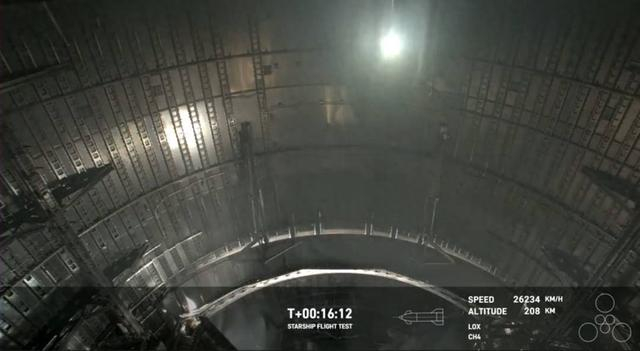星舰第三次发射画面。（图源：直播截图）