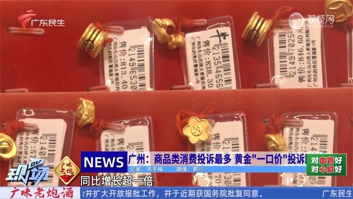 广州:商品类消费投诉最多 黄金一口价投诉翻倍