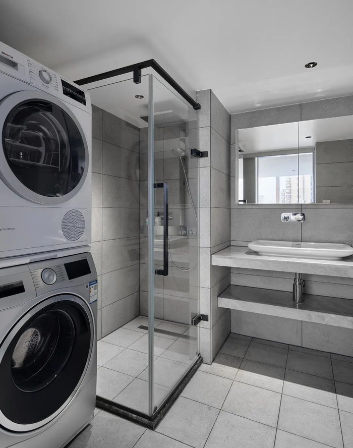 58㎡小家的l型玻璃幕墙,让小房也能拥有180°豪华夜景|屋主|壁炉