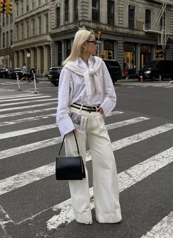 今年春夏最流行"衬衫 阔腿裤",时髦又高级,现在穿正好!