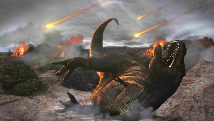 (恐龙灭绝)(1)自然原因——物种灭绝是一个自然过程①火山喷发,陨石