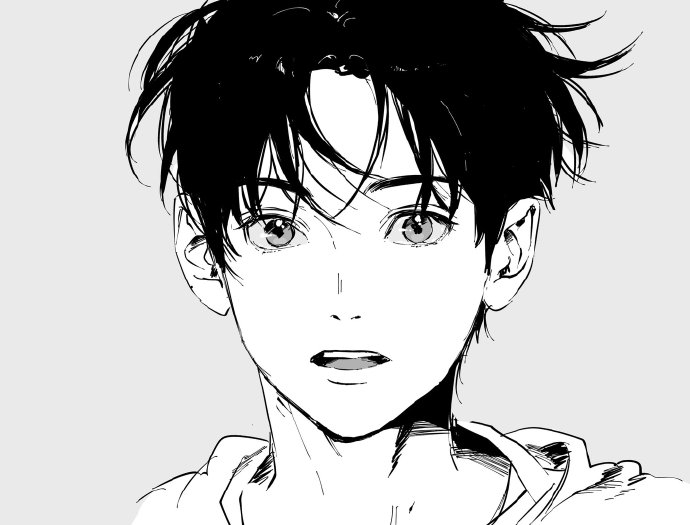 黑白线条 好帅的男孩子们 x:tkfarp