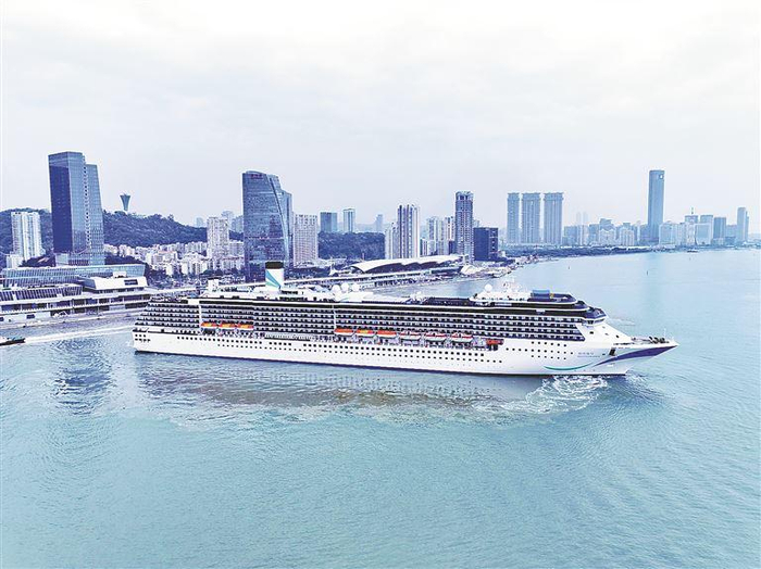 (厦门国际邮轮母港集团 供图)连接时长超73小时,用电超21万度——日前