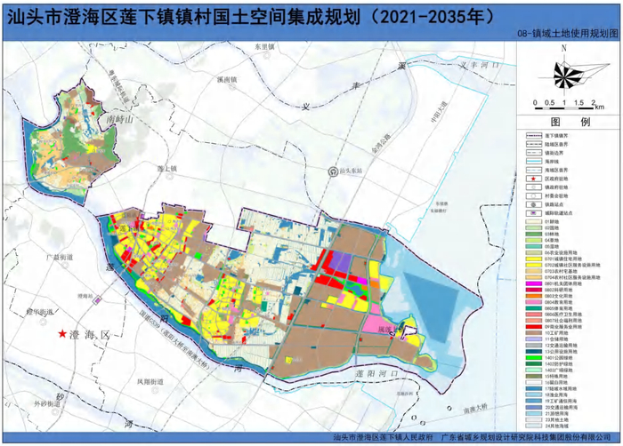 澄海这里规划新增多条道路,学校,轨道站点.